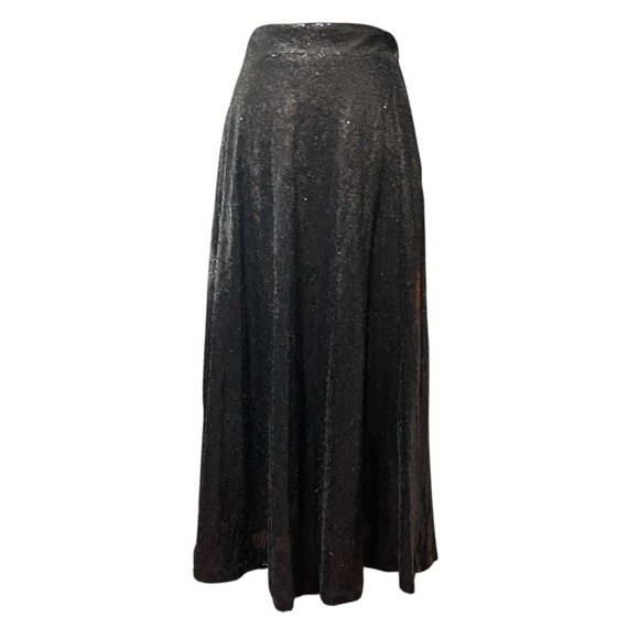 The Limited Black Sparkle Sequin Whimsigoth Maxi Skirt Women's Medium - Picture 2 of 10